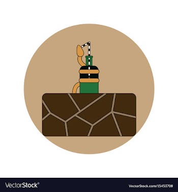 In flat design of cracked vector image