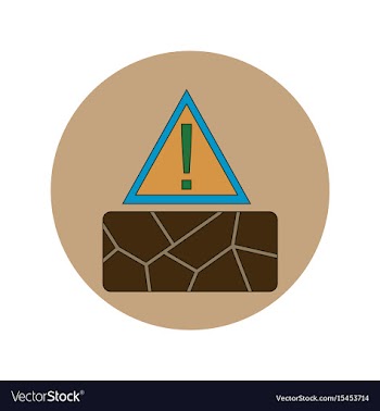 In flat design of cracked vector image