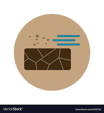 In flat design of cracked vector image