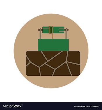 In flat design of cracked vector image