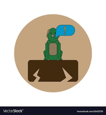 In flat design of cracked vector image