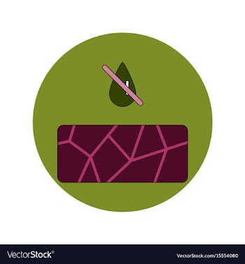 In flat design of cracked vector image