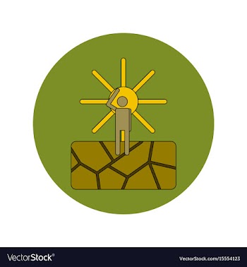 In flat design of cracked vector image