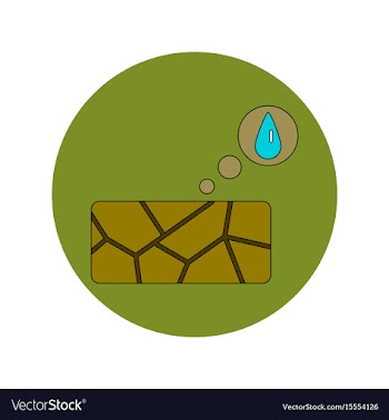 In flat design of cracked vector image