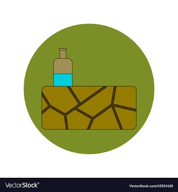 In flat design of cracked vector image