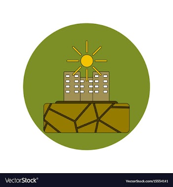 In flat design of cracked vector image
