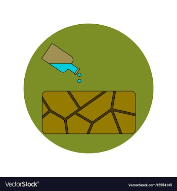 In flat design of cracked vector image
