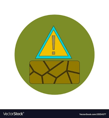 In flat design of cracked vector image