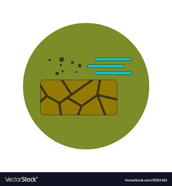In flat design of cracked vector image