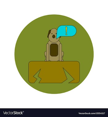 In flat design of cracked vector image