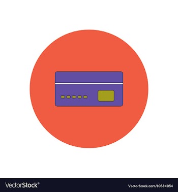 In flat design of credit card vector image