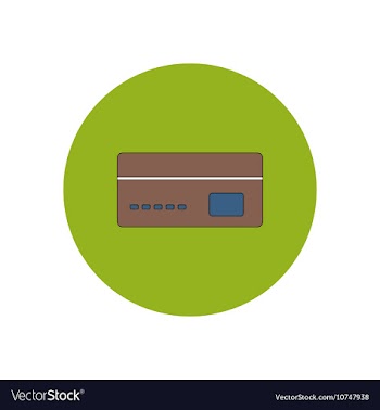 In flat design of credit card vector image