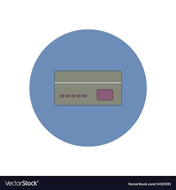 In flat design of credit card vector image