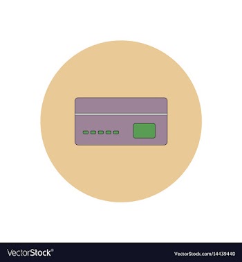 In flat design of credit card vector image