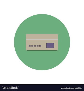 In flat design of credit card vector image