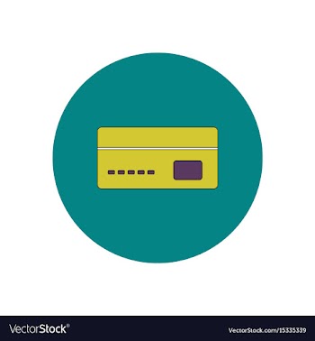 In flat design of credit card vector image