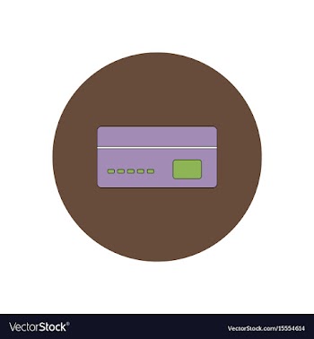 In flat design of credit card vector image