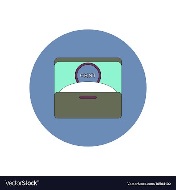 In flat design of currency in vector image