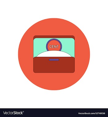 In flat design of currency in vector image