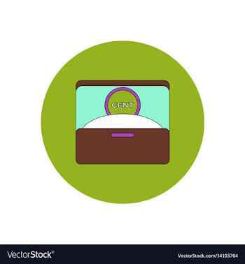 In flat design of currency in vector image
