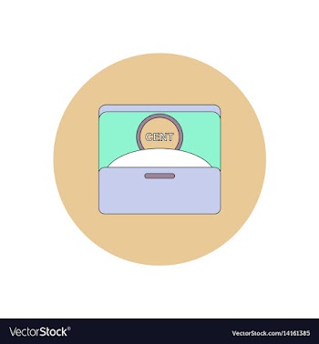 In flat design of currency in vector image