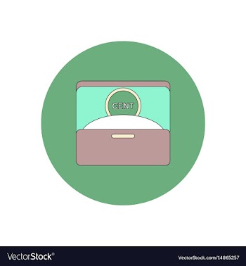 In flat design of currency in vector image