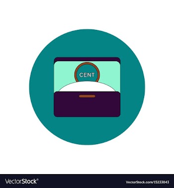 In flat design of currency in vector image