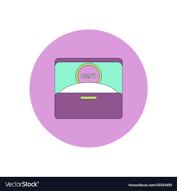 In flat design of currency in vector image
