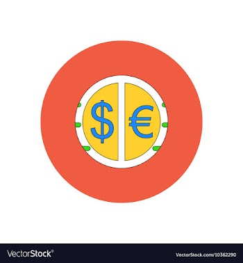 In flat design of currency vector image