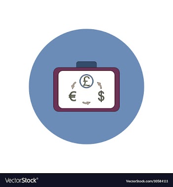 In flat design of currency vector image