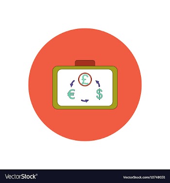 In flat design of currency vector image