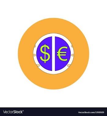 In flat design of currency vector image