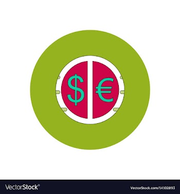 In flat design of currency vector image