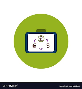 In flat design of currency vector image