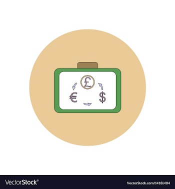 In flat design of currency vector image