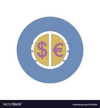 In flat design of currency vector image