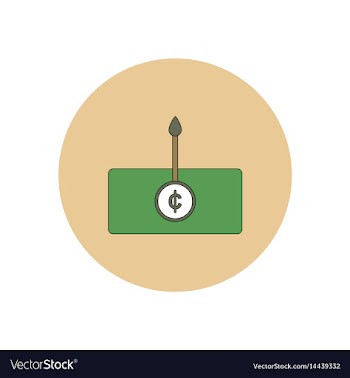 In flat design of currency vector image
