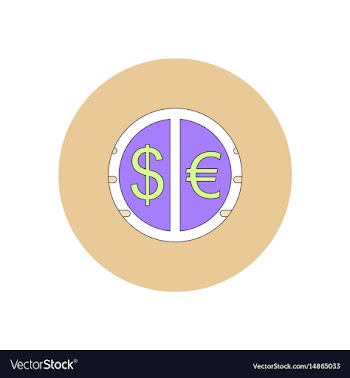 In flat design of currency vector image