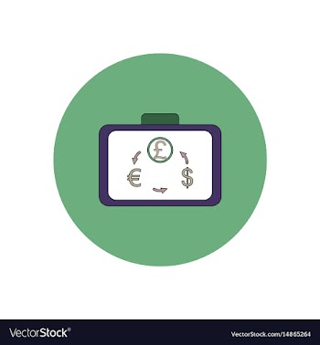 In flat design of currency vector image