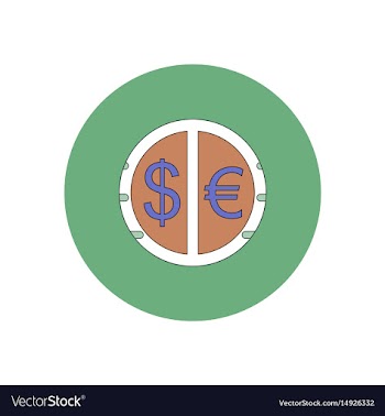 In flat design of currency vector image