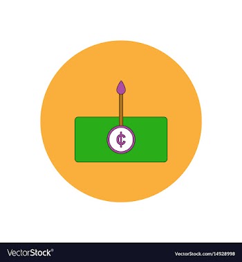 In flat design of currency vector image