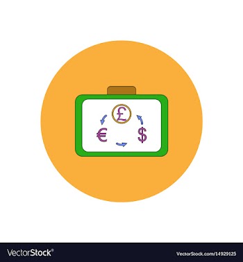 In flat design of currency vector image