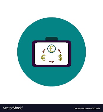In flat design of currency vector image