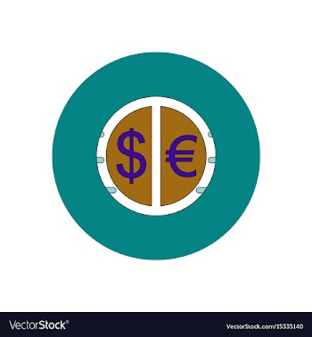 In flat design of currency vector image