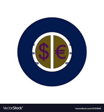 In flat design of currency vector image
