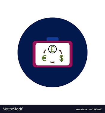 In flat design of currency vector image