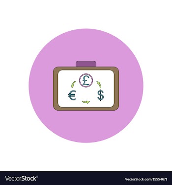 In flat design of currency vector image