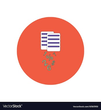 In flat design of documents vector image