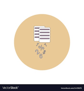 In flat design of documents vector image