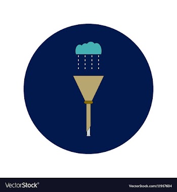 In flat design of drain pipe vector image